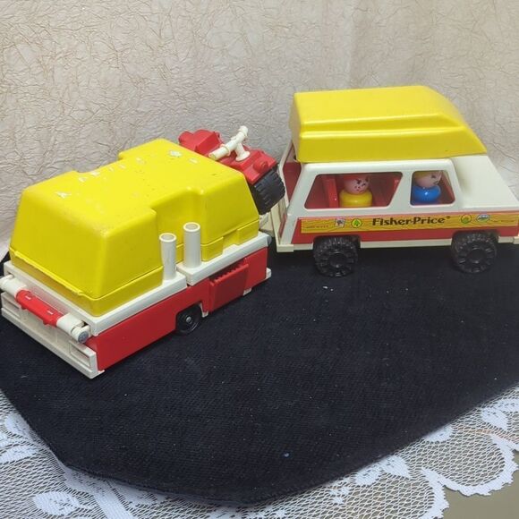 Set#9 Fisher Price Little People Play Family Car Pop-up Camper #992 - Picture 13 of 16